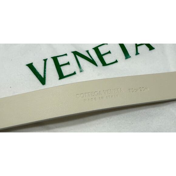 Bottega Veneta Knot Leather Belt "String" Color Off White Gold - Picture 5 of 6